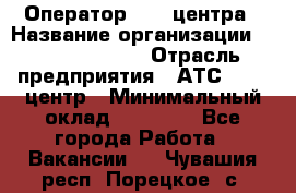 Оператор Call-центра › Название организации ­ Dimond Style › Отрасль предприятия ­ АТС, call-центр › Минимальный оклад ­ 15 000 - Все города Работа » Вакансии   . Чувашия респ.,Порецкое. с.